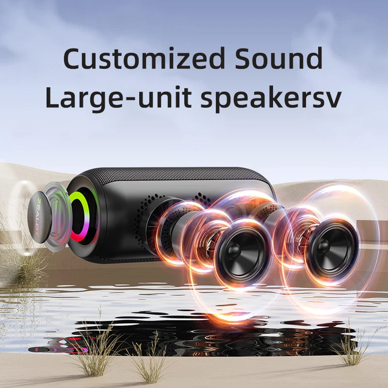 ZEALOT-S69M Karaoke Machine Portable Bluetooth 5.3 Speaker System with 1 or 2 Wireless Microphones Home Family Singing Gifts
